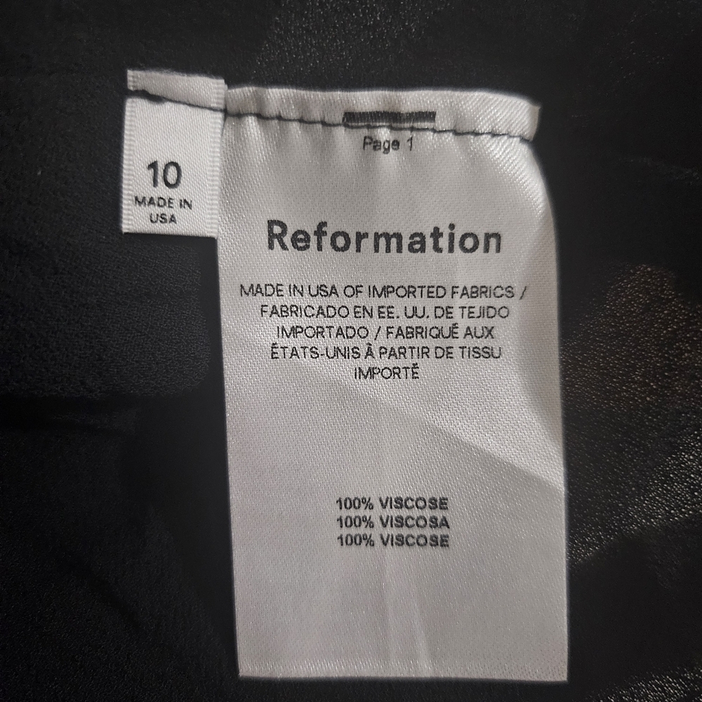 Reformation Black Remi Mini Dress - Picture 6 of 9